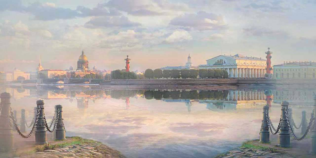 Фотообои Вид на набережную Санкт Петербурга